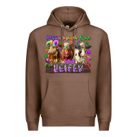 Chestnut happy mardi gras heifer Premium Hoodie - RacoonDesign
