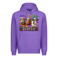 Purple happy mardi gras heifer Premium Hoodie - RacoonDesign