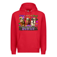 Red happy mardi gras heifer Premium Hoodie - RacoonDesign