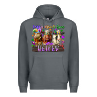 Rock happy mardi gras heifer Premium Hoodie - RacoonDesign