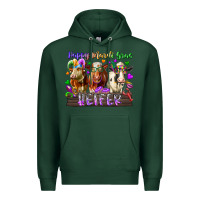 Sports Green happy mardi gras heifer Premium Hoodie - RacoonDesign