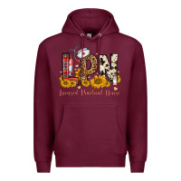 Burgundy lpn licensed practical nurse Premium Hoodie - FaDigitalArtStudio
