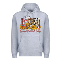 Heather Grey lpn licensed practical nurse Premium Hoodie - FaDigitalArtStudio