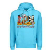 Ocean Blue lpn licensed practical nurse Premium Hoodie - FaDigitalArtStudio