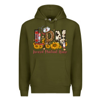 Army Green lpn licensed practical nurse Premium Hoodie - FaDigitalArtStudio