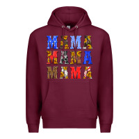 Burgundy mama american flag 4th of july Premium Hoodie - HRA Design Shop