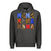 Charcoal Heather mama american flag 4th of july Premium Hoodie - HRA Design Shop