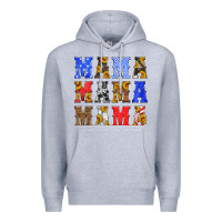 Heather Grey mama american flag 4th of july Premium Hoodie - HRA Design Shop