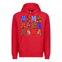 Red mama american flag 4th of july Premium Hoodie - HRA Design Shop