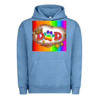 Pigment Pebble Blue lgbtq dad and paw Urban Hoodie - HRA Design Shop