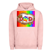Pigment Salmon lgbtq dad and paw Urban Hoodie - HRA Design Shop
