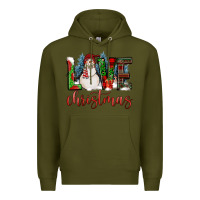 Army Green love christmas Premium Hoodie - FaDigitalArtStudio
