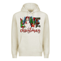 Oatmeal Heather love christmas Premium Hoodie - FaDigitalArtStudio