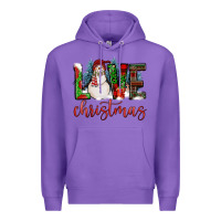 Purple love christmas Premium Hoodie - FaDigitalArtStudio