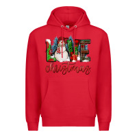 Red love christmas Premium Hoodie - FaDigitalArtStudio