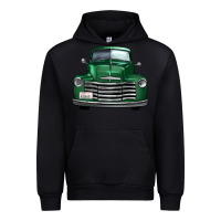 Black western green truck front view Urban Hoodie - FaDigitalArtStudio