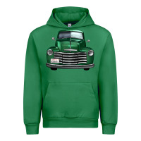 Emerald western green truck front view Urban Hoodie - FaDigitalArtStudio