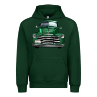 Forest Green western green truck front view Urban Hoodie - FaDigitalArtStudio