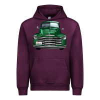 Mauve Wine western green truck front view Urban Hoodie - FaDigitalArtStudio