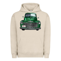 Pigment French Oak western green truck front view Urban Hoodie - FaDigitalArtStudio