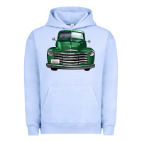 Pigment Grape Ice western green truck front view Urban Hoodie - FaDigitalArtStudio
