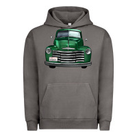 Pigment Tornado western green truck front view Urban Hoodie - FaDigitalArtStudio