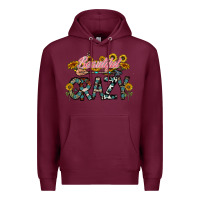 Burgundy beautiful crazy Premium Hoodie - CowhideDigitalArt