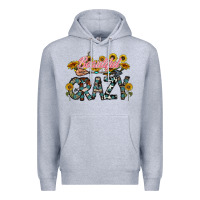 Heather Grey beautiful crazy Premium Hoodie - CowhideDigitalArt