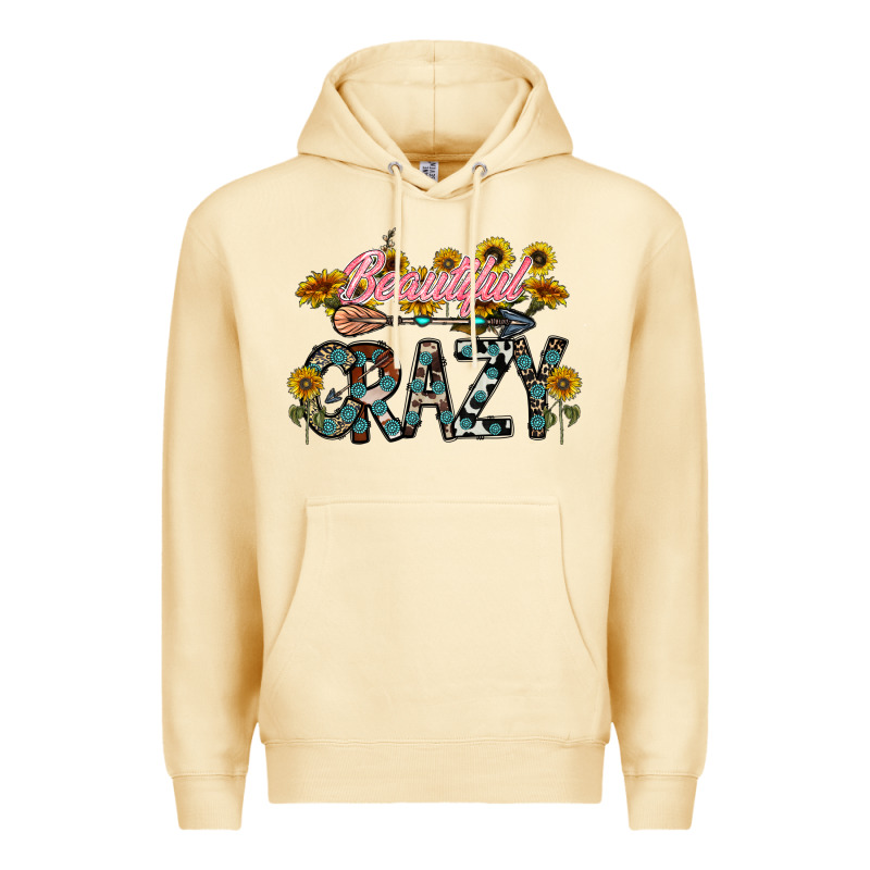 Beautiful Crazy Premium Hoodie by CowhideDigitalArt | Teevron