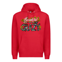 Red beautiful crazy Premium Hoodie - CowhideDigitalArt