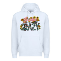White beautiful crazy Premium Hoodie - CowhideDigitalArt