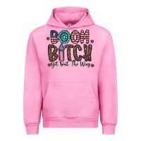 Fuchsia Pink boom bitch Urban Hoodie - CowhideDigitalArt