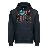 Navy boom bitch Urban Hoodie - CowhideDigitalArt