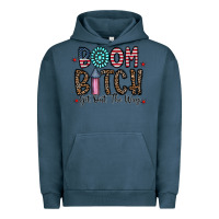 Pigment Midnight Navy boom bitch Urban Hoodie - CowhideDigitalArt