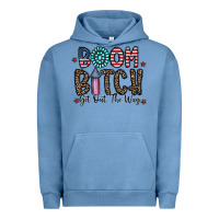 Pigment Pebble Blue boom bitch Urban Hoodie - CowhideDigitalArt