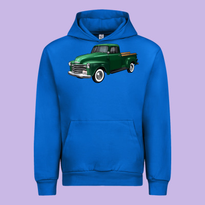 Western Green Truck Right 34 View Urban Hoodie Designed By Fadigitalartstudio