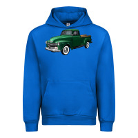 Cobalt western green truck right 34 view Urban Hoodie - FaDigitalArtStudio