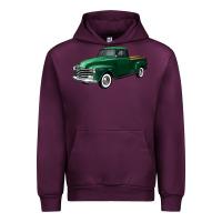 Mauve Wine western green truck right 34 view Urban Hoodie - FaDigitalArtStudio