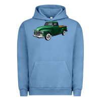 Pigment Pebble Blue western green truck right 34 view Urban Hoodie - FaDigitalArtStudio