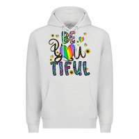 Dove Grey be you tiful Premium Hoodie - CowhideDigitalArt