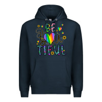 Navy be you tiful Premium Hoodie - CowhideDigitalArt