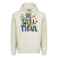 Oatmeal Heather be you tiful Premium Hoodie - CowhideDigitalArt