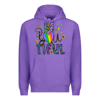 Purple be you tiful Premium Hoodie - CowhideDigitalArt
