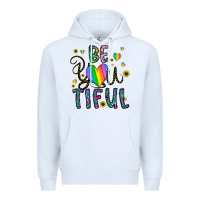 White be you tiful Premium Hoodie - CowhideDigitalArt