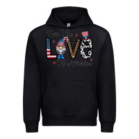Black for the lovee of america gnome Urban Hoodie - CowhideDigitalArt