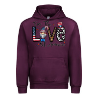 Mauve Wine for the lovee of america gnome Urban Hoodie - CowhideDigitalArt