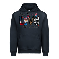 Navy for the lovee of america gnome Urban Hoodie - CowhideDigitalArt