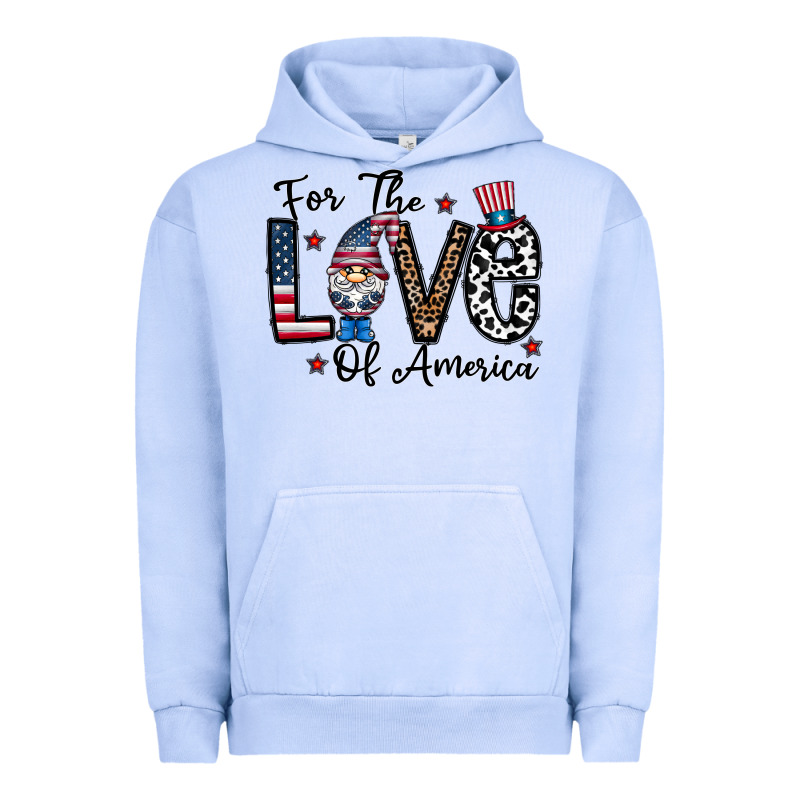 For The Lovee Of America Gnome Urban Hoodie by CowhideDigitalArt | Teevron