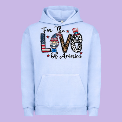 For The Lovee Of America Gnome Urban Hoodie Designed By Cowhidedigitalart