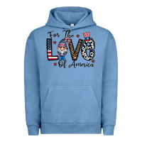 Pigment Pebble Blue for the lovee of america gnome Urban Hoodie - CowhideDigitalArt